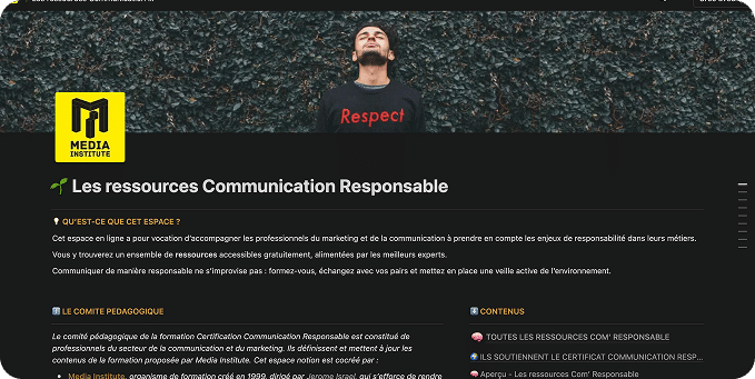 Ressources en communication responsable